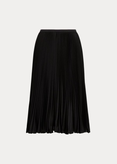 Falda Polo Ralph Lauren Mujer Negros - Pleated Midi - YHIOX0452